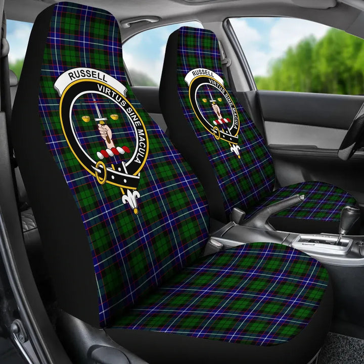 Scottish Russell Clan Crest Tartan Car Seat Covers 3