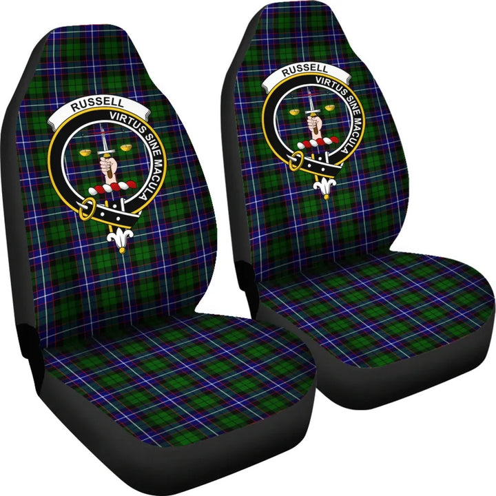 Scottish Russell Clan Crest Tartan Car Seat Covers 4
