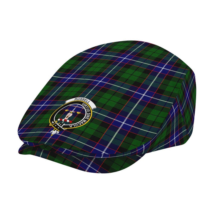 Scottish Russell Clan Crest Tartan Flat Cap Tartan Plaid 2