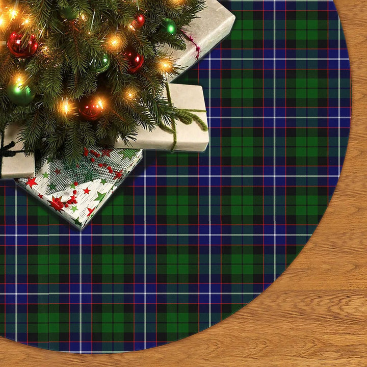 Scottish Russell Modern Clan Tartan Christmas Tree Skirt No Tassels 2 Tartan Plaid