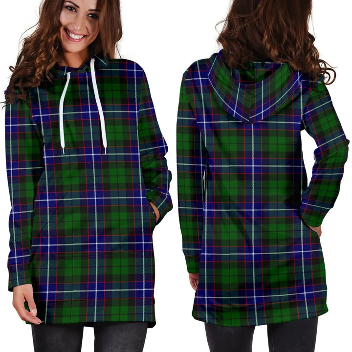 Scottish Russell Modern Clan Tartan Hoodie Dress