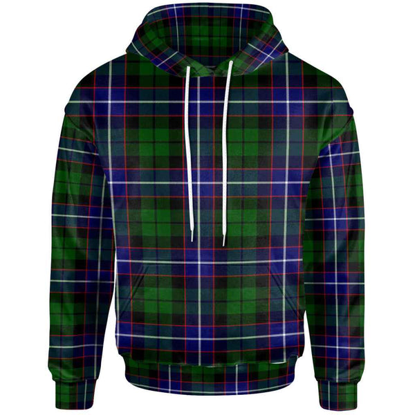 Scottish Russell Modern Clan Tartan Hoodie Front Side Tartan Plaid