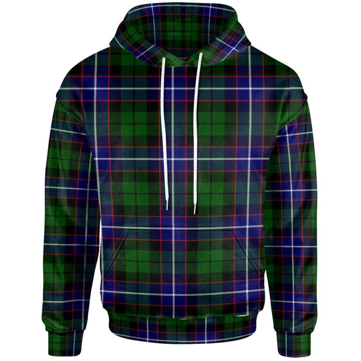 Scottish Russell Modern Clan Tartan Hoodie Front Side Tartan Plaid