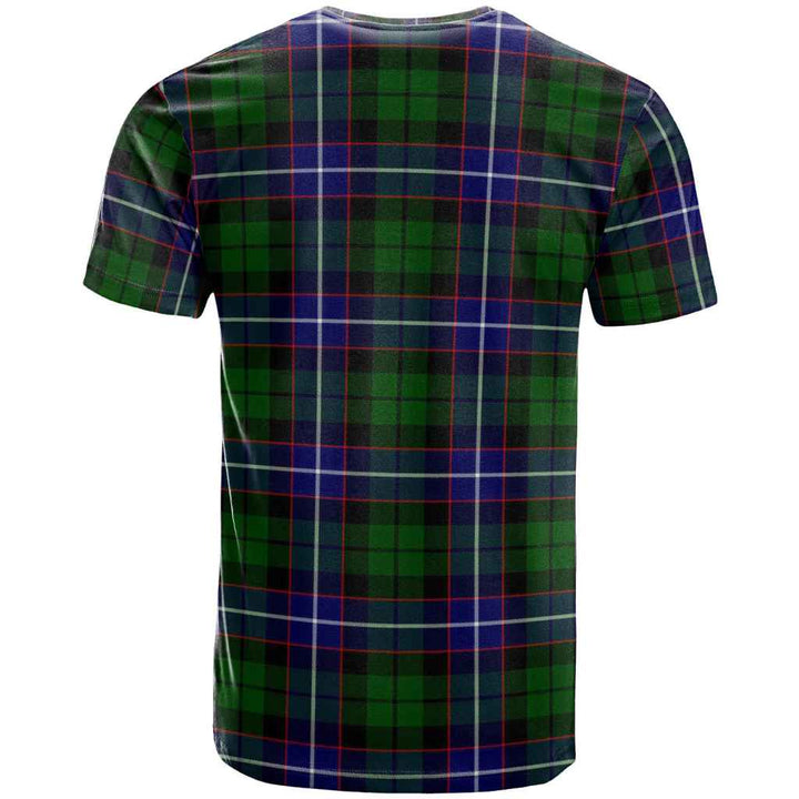 Scottish Russell Modern Clan Tartan T-Shirt Back Side Tartan Plaid