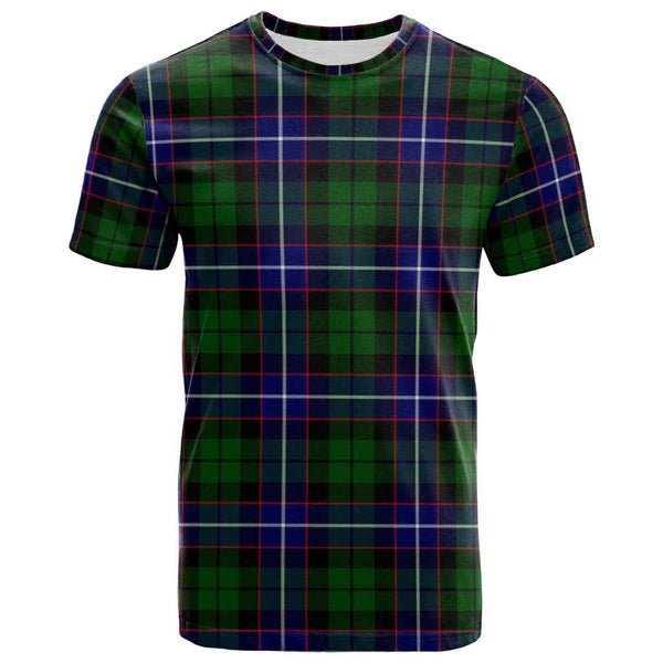 Scottish Russell Modern Clan Tartan T-Shirt Front Side Tartan Plaid