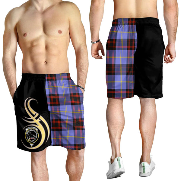 Scottish Rutherford Clan Crest Tartan Believe in Me Men's Shorts