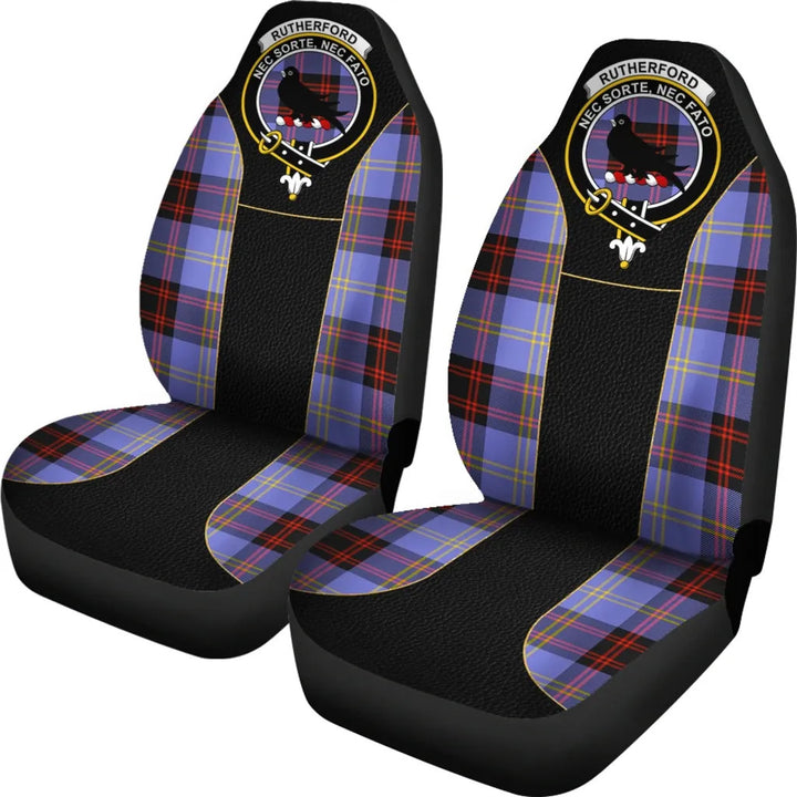 Scottish Rutherford Clan Crest Tartan Car Seat Covers - Special Style 2