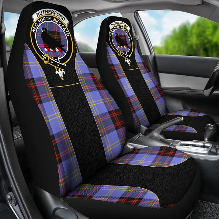 Scottish Rutherford Clan Crest Tartan Car Seat Covers - Special Style 3