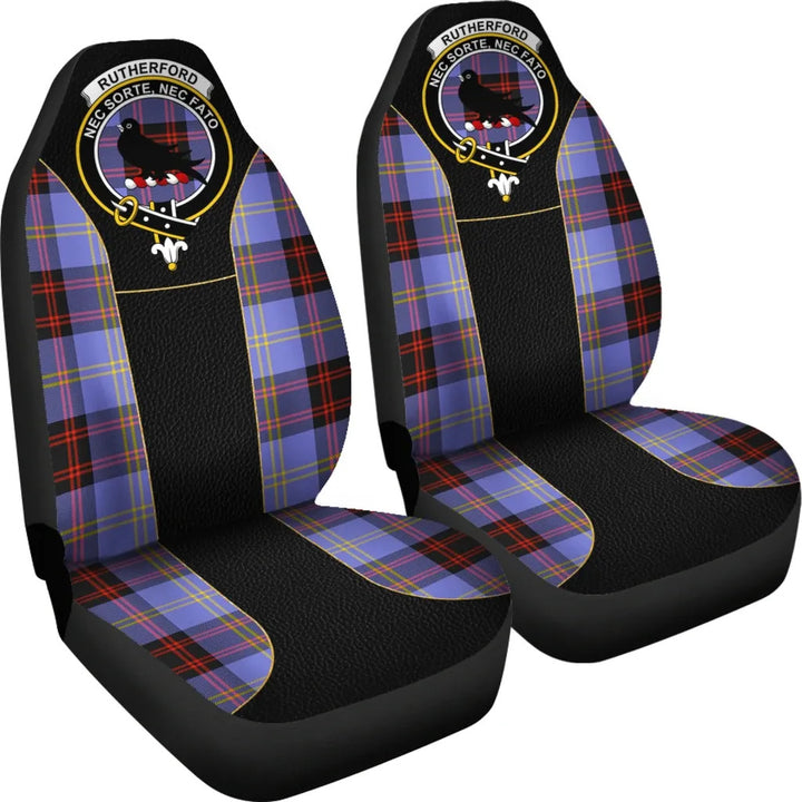 Scottish Rutherford Clan Crest Tartan Car Seat Covers - Special Style 4
