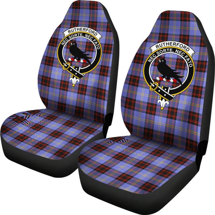 Scottish Rutherford Clan Crest Tartan Car Seat Covers 1