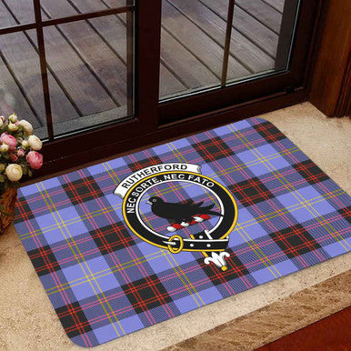 Scottish Rutherford Clan Crest Tartan Door Mat Tartan Plaid 1