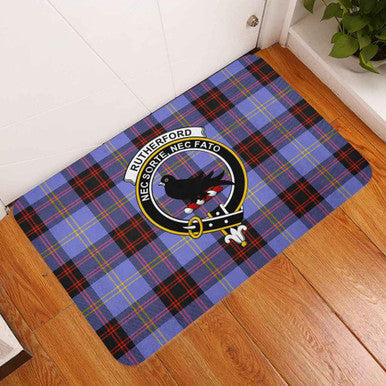 Scottish Rutherford Clan Crest Tartan Door Mat Tartan Plaid 3