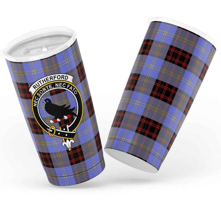 Scottish Rutherford Clan Crest Tartan Insulated Tumbler Tartan Plaid 3