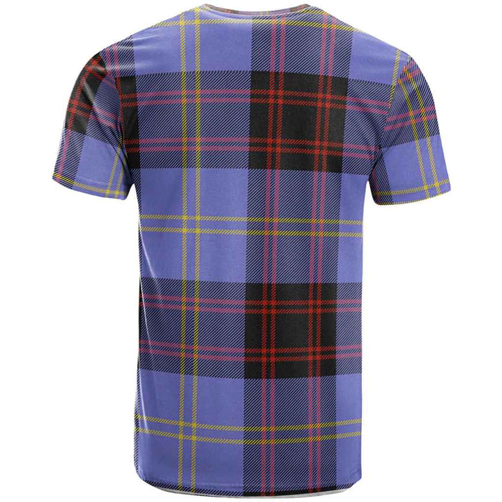 Scottish Rutherford Clan Crest Tartan T-Shirt Back Side Tartan Plaid