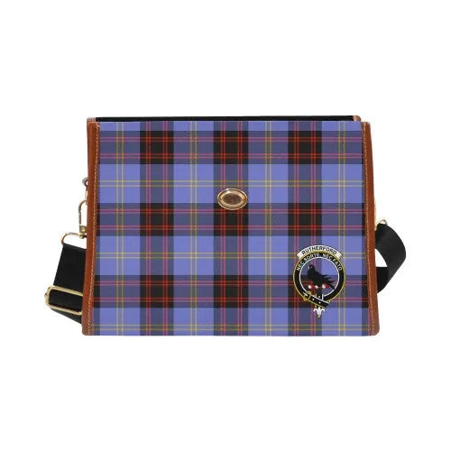 Scottish Rutherford Clan Crest Tartan Waterproof Canvas Bag Tartan Plaid 2