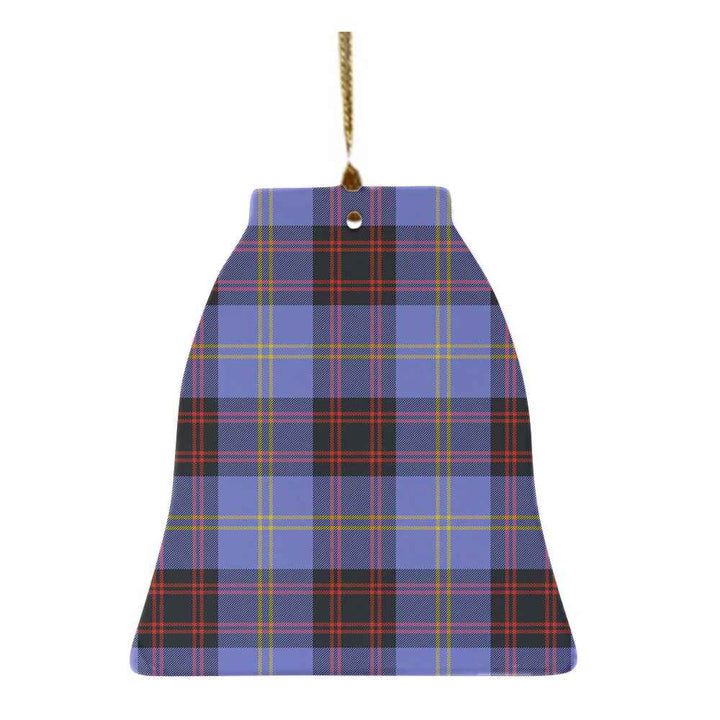 Scottish Rutherford Clan Tartan Ceramic Ornament Bell Shape Tartan Plaid