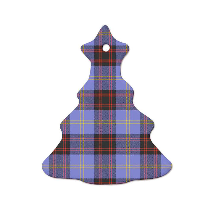 Scottish Rutherford Clan Tartan Ceramic Ornament  Tree Shape Tartan Plaid