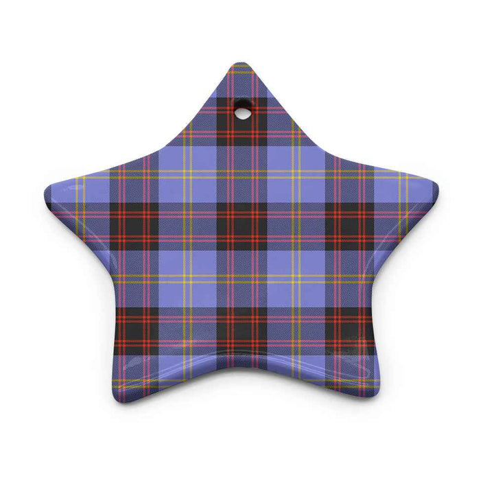 Scottish Rutherford Clan Tartan Ceramic Ornament Star Shape Tartan Plaid