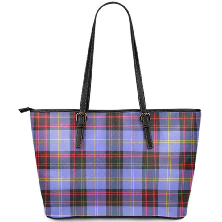 Scottish Rutherford Clan Tartan Leather Tote Tartan Plaid