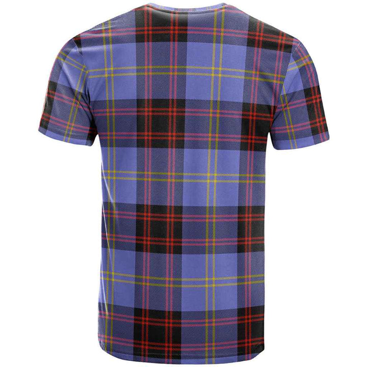 Scottish Rutherford Clan Tartan T-Shirt Back Side Tartan Plaid