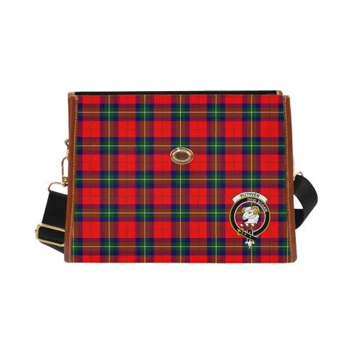 Scottish Ruthven Clan Crest Tartan Waterproof Canvas Bag Tartan Plaid 1