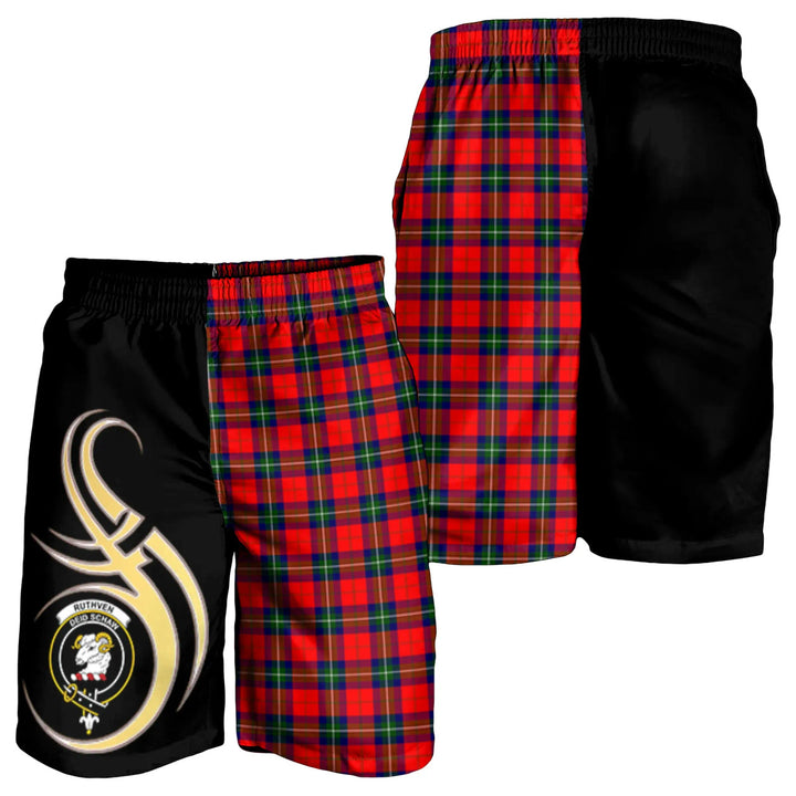 Scottish Ruthven Modern Clan Crest Tartan Believe in Me Men's Shorts