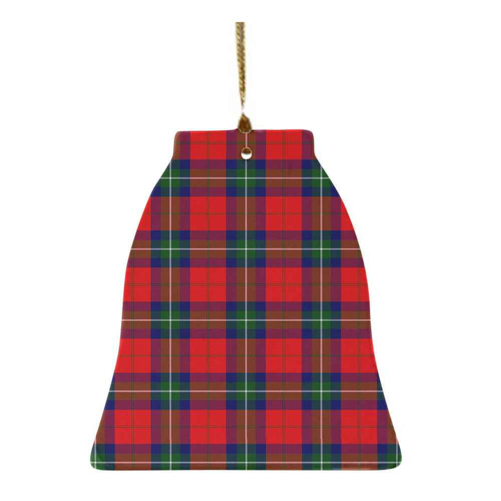 Scottish Ruthven Modern Clan Tartan Ceramic Ornament Bell Shape Tartan Plaid