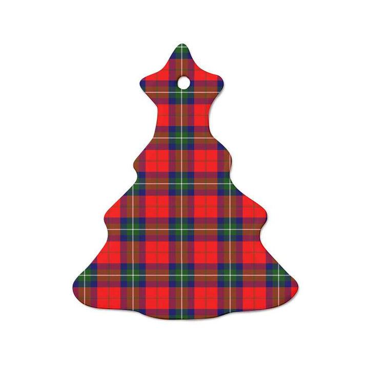 Scottish Ruthven Modern Clan Tartan Ceramic Ornament  Tree Shape Tartan Plaid