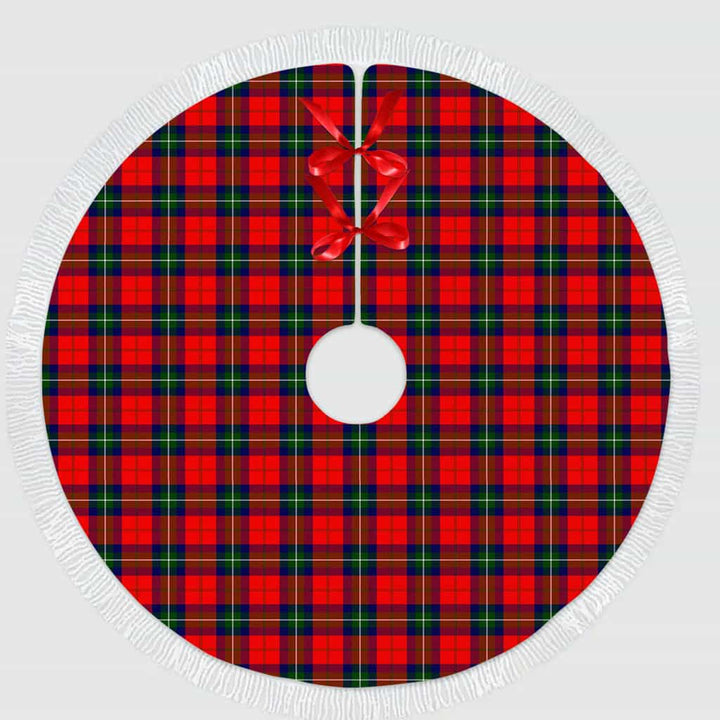 Scottish Ruthven Modern Clan Tartan Christmas Tree Skirt Tassels 1 Tartan Plaid