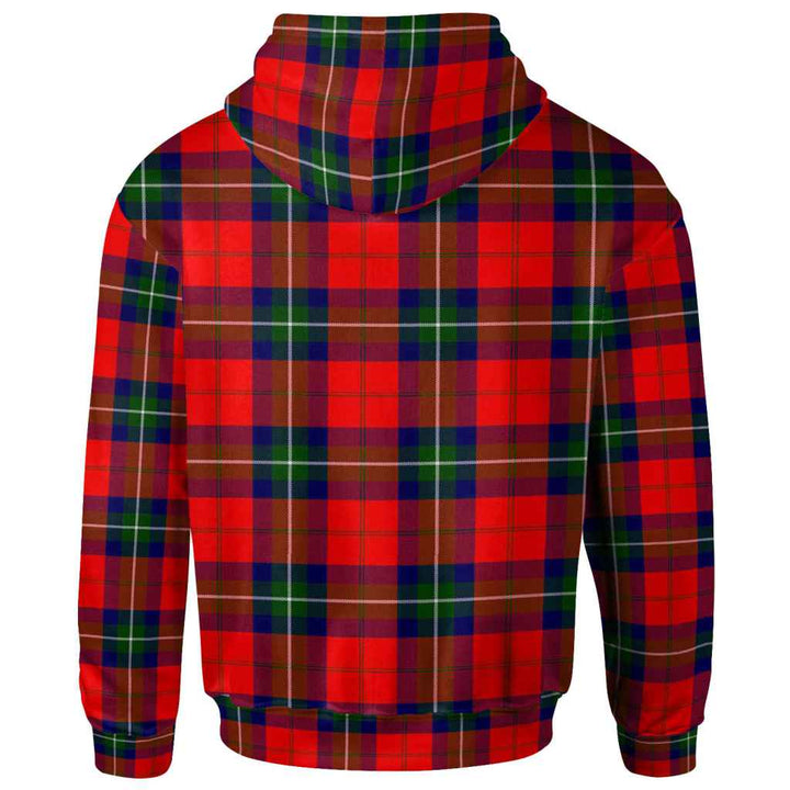 Scottish Ruthven Modern Clan Tartan Hoodie Back Side Tartan Plaid