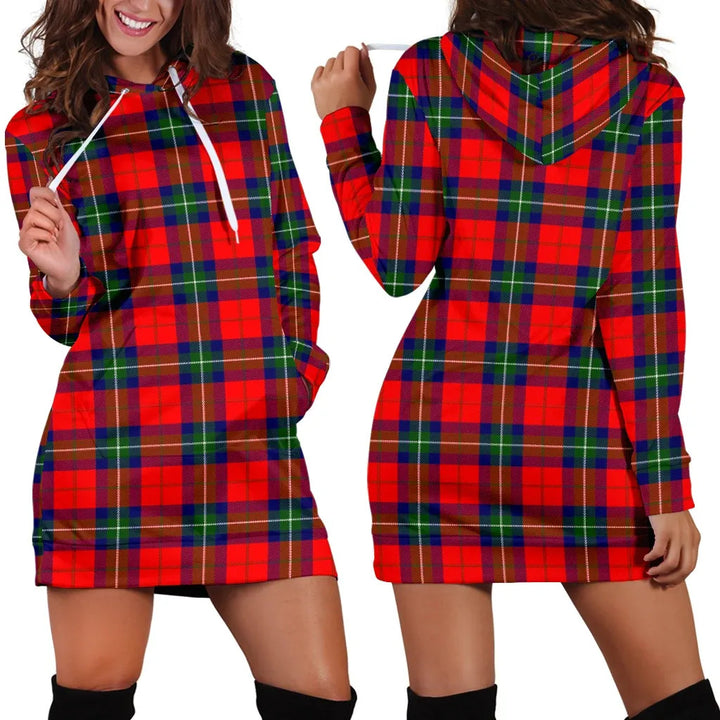 Scottish Ruthven Modern Clan Tartan Hoodie Dress
