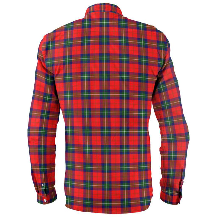 Scottish Ruthven Modern Clan Tartan Long Sleeve Shirt Back Side Tartan Plaid