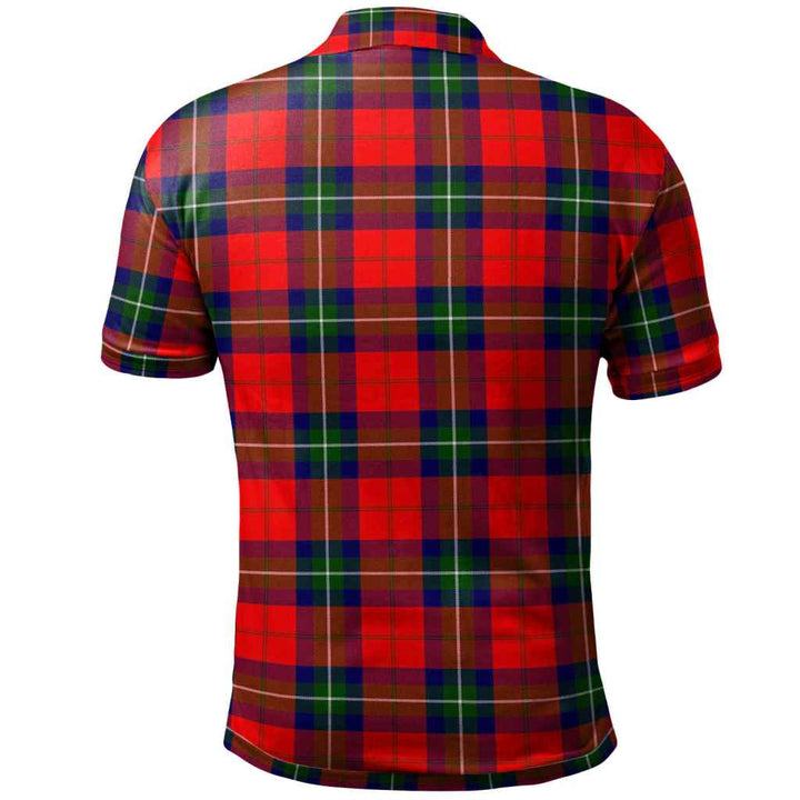 Scottish Ruthven Modern Clan Tartan Polo Shirt Back Side Tartan Plaid