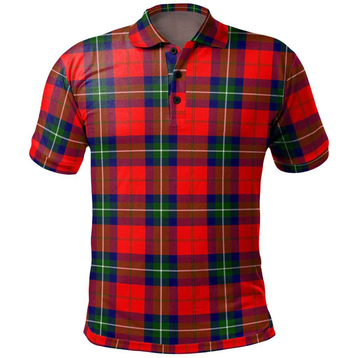 Scottish Ruthven Modern Clan Tartan Polo Shirt Front Side Tartan Plaid