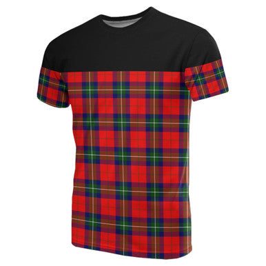 Scottish Ruthven Modern Clan Tartan T-Shirt Horizontal Style Front Side Tartan Plaid