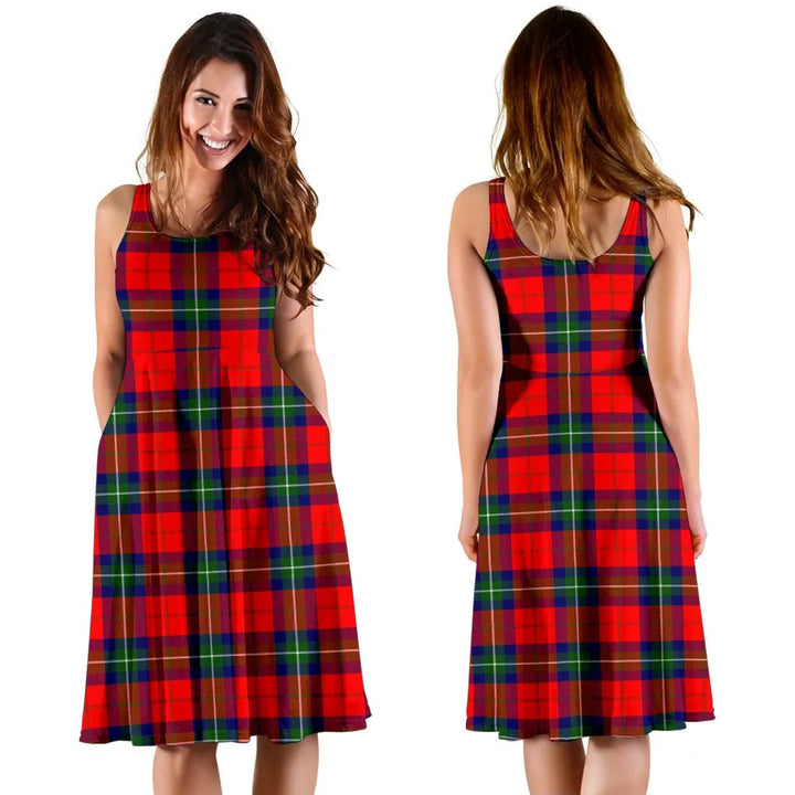 Scottish Ruthven Modern Clan Tartan Women Midi Dress
