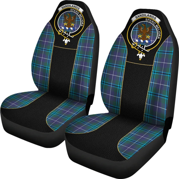 Scottish Sandilands Clan Crest Tartan Car Seat Covers - Special Style 2