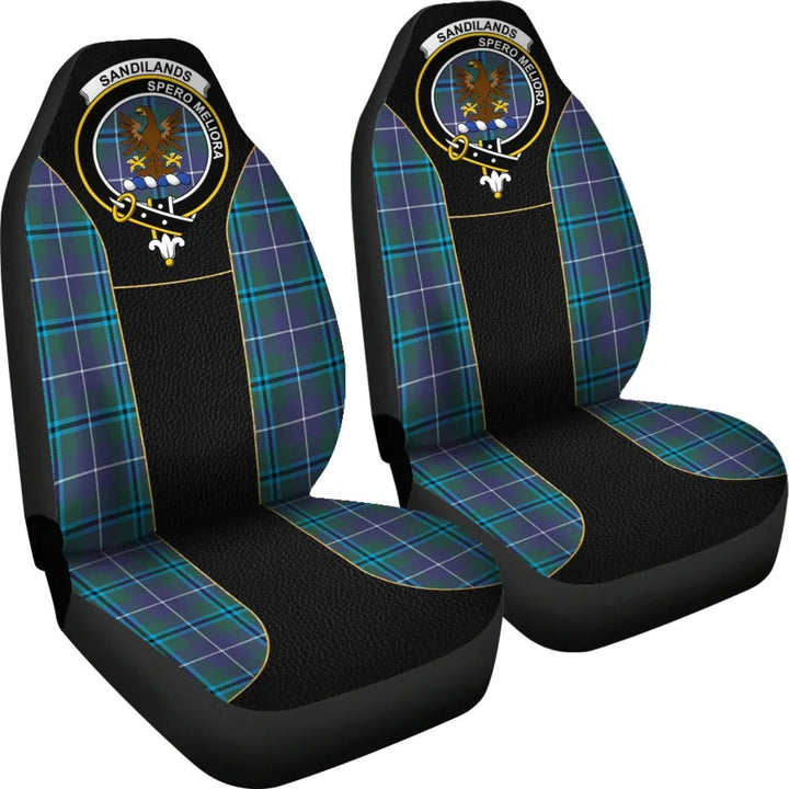 Scottish Sandilands Clan Crest Tartan Car Seat Covers - Special Style 4