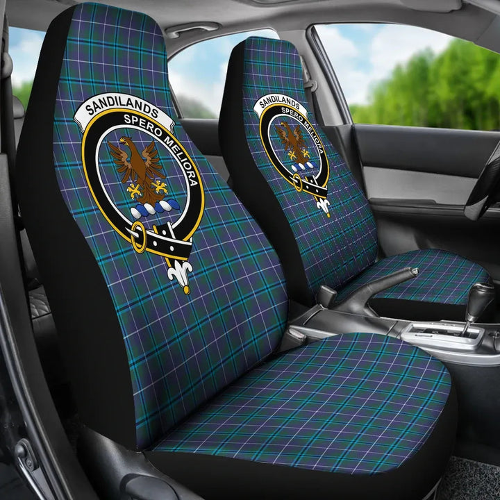 Scottish Sandilands Clan Crest Tartan Car Seat Covers 3