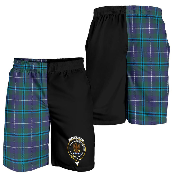 Scottish Sandilands Clan Crest Tartan Half of Me Men's Shorts
