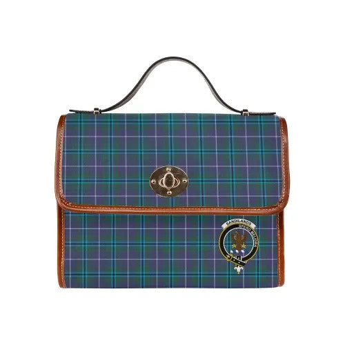Scottish Sandilands Clan Crest Tartan Waterproof Canvas Bag Tartan Plaid 1