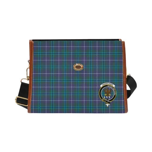 Scottish Sandilands Clan Crest Tartan Waterproof Canvas Bag Tartan Plaid 2