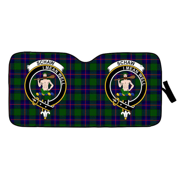 Scottish Schaw (of Sauchie) Clan Crest Tartan Car Windshield Sun Shade Tartan Plaid 1