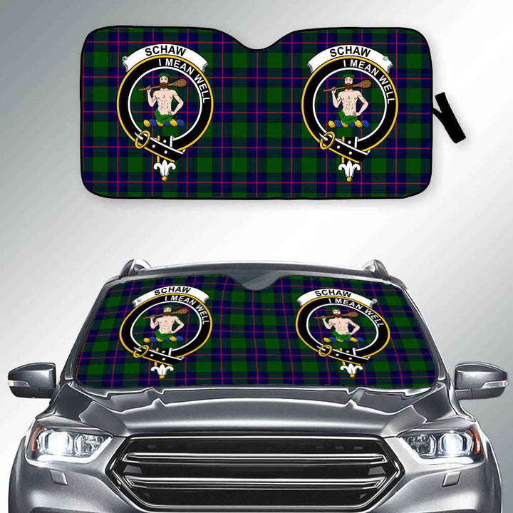 Scottish Schaw (of Sauchie) Clan Crest Tartan Car Windshield Sun Shade Tartan Plaid 2