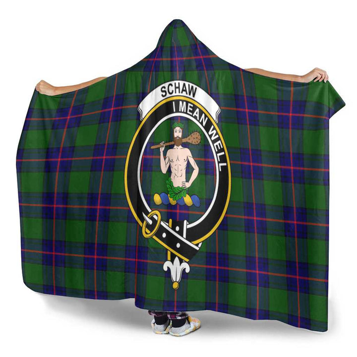 Scottish Schaw (of Sauchie) Clan Crest Tartan Hooded Blanket Tartan Plaid 3