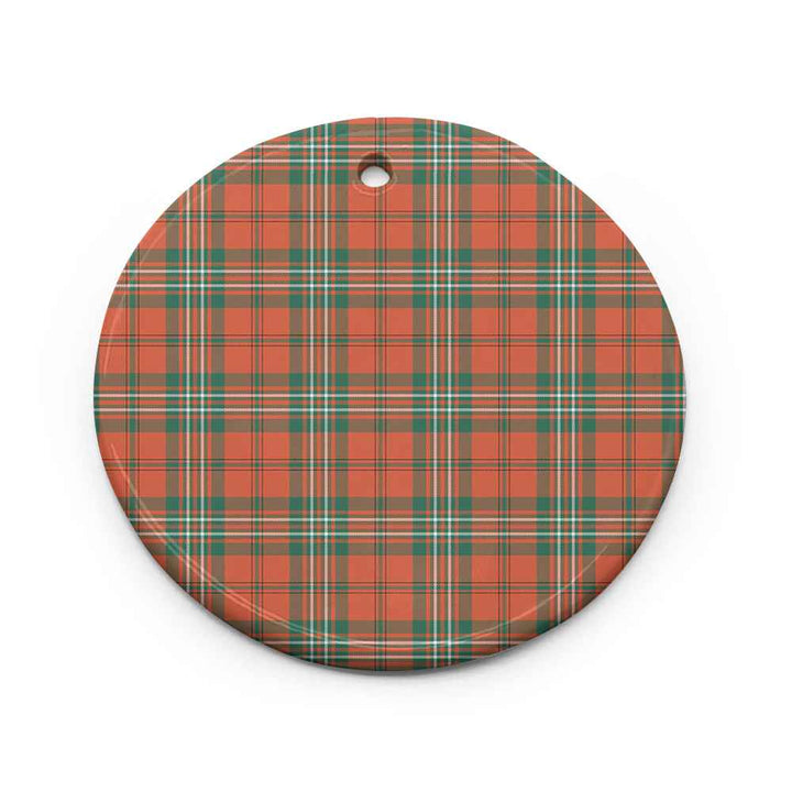 Scottish Scott Ancient Clan Tartan Ceramic Ornament Circle Shape Tartan Plaid