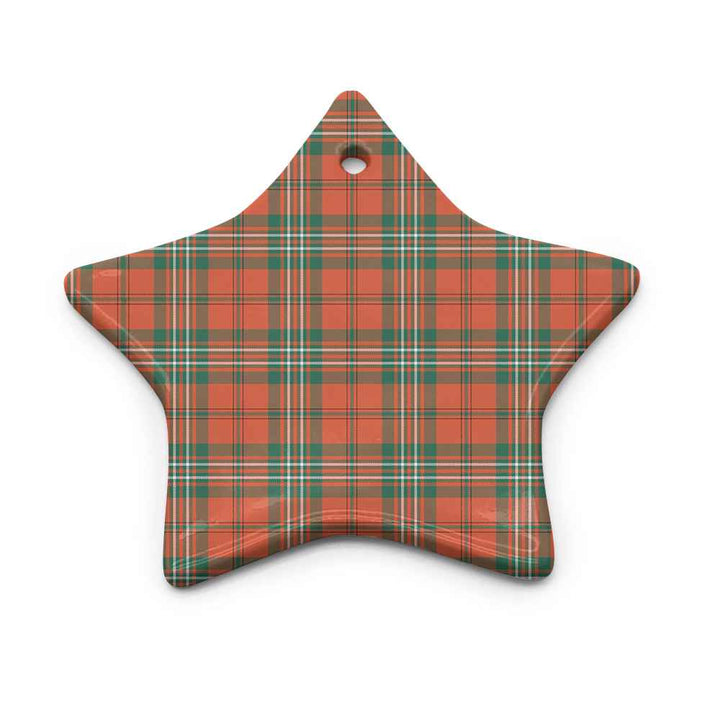 Scottish Scott Ancient Clan Tartan Ceramic Ornament Star Shape Tartan Plaid