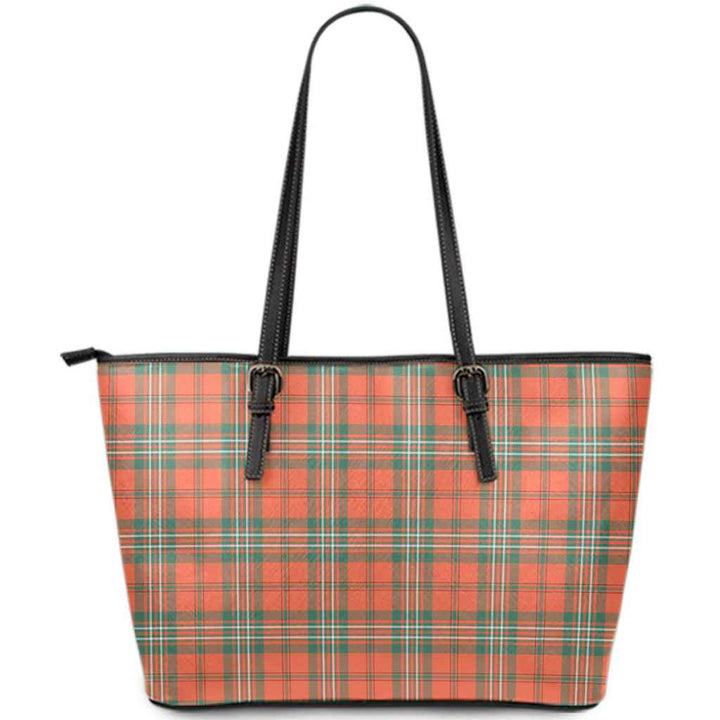 Scottish Scott Ancient Clan Tartan Leather Tote Tartan Plaid