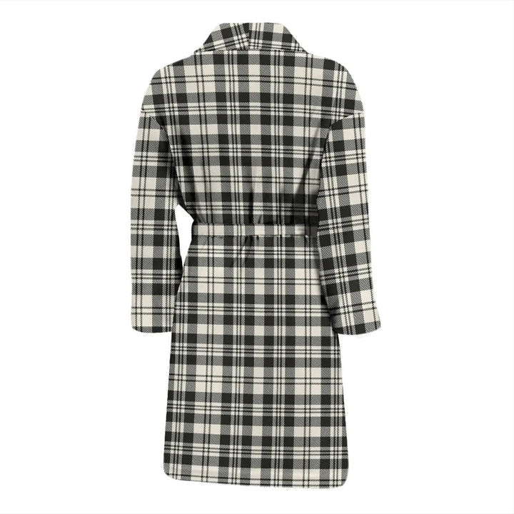 Scottish Scott Black & White Ancient Clan Tartan Bathrobe 2