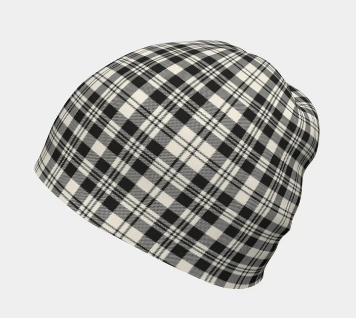 Scottish Scott Black & White Ancient Clan Tartan Beanie 2 Tartan Plaid